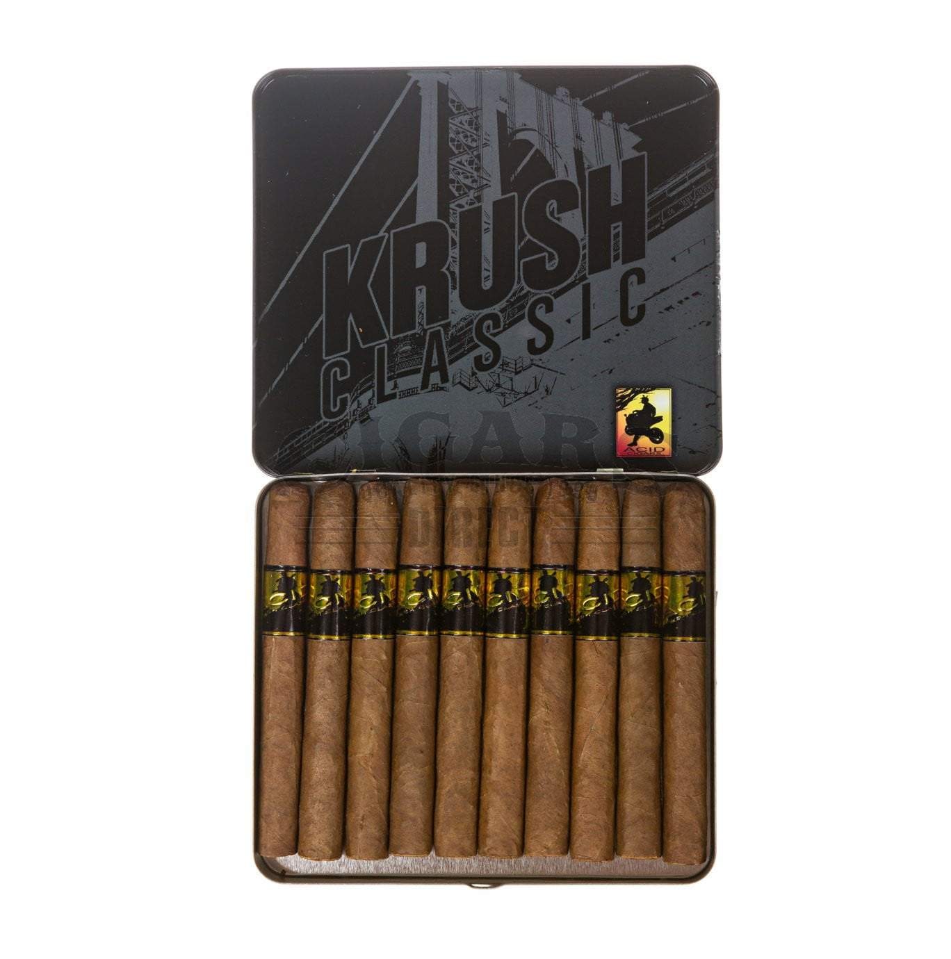 ACID KRUSH CLASSIC GOLD SUMATRA 5/10 TINS open cigar box