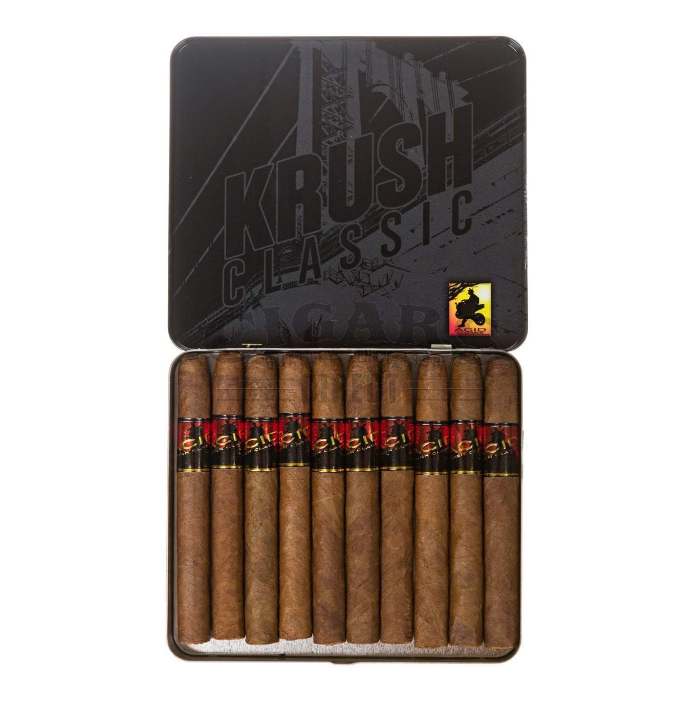 ACID KRUSH CLASSIC RED CAMEROON 5/10 TINS open cigar box