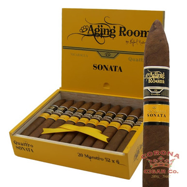 AGING ROOM NICARAGUA SONATA MAESTRO 10/BX premium cigar box with Box of 10, Maestro Torpedo, Nicaraguan wrapper