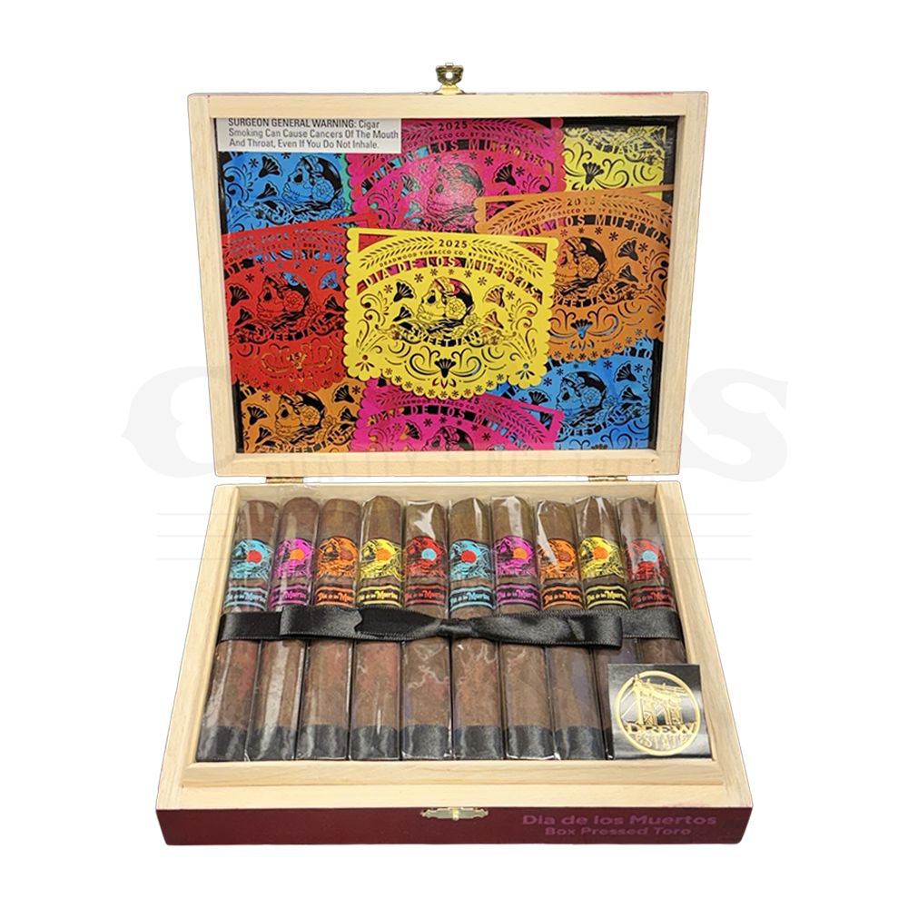 DEADWOOD DIA DE LOS MUERTOS 20/BX premium cigar box with Box of 20, Toro, Maduro wrapper, Medium strength