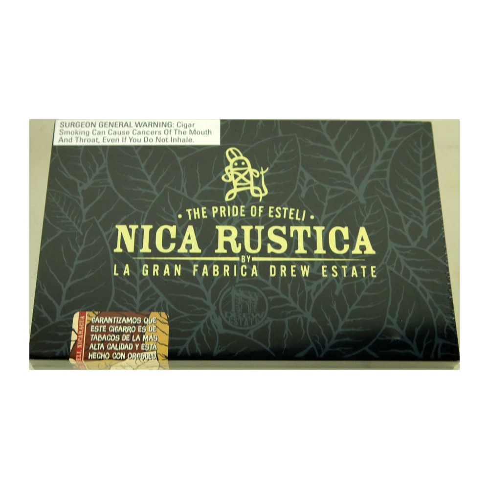 NICA RUSTICA CONNECTICUT SHORT ROBUSTO 25/BX premium cigar box with Box of 25, Short Robusto, Ecuadorian Connecticut wrapper