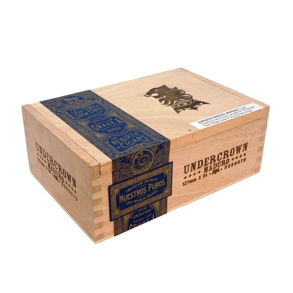 UNDERCROWN MADURO ROBUSTO 25/BX premium cigar box with Box of 25, Robusto, Mexican San Andres Maduro wrapper