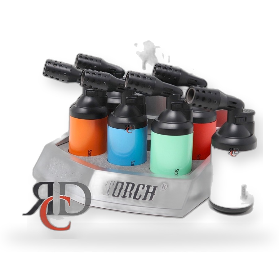 SCORCH X MAX SERIES 45 DEGREE BLOW TORCH DISPLAY cigar lighter with Display unit
