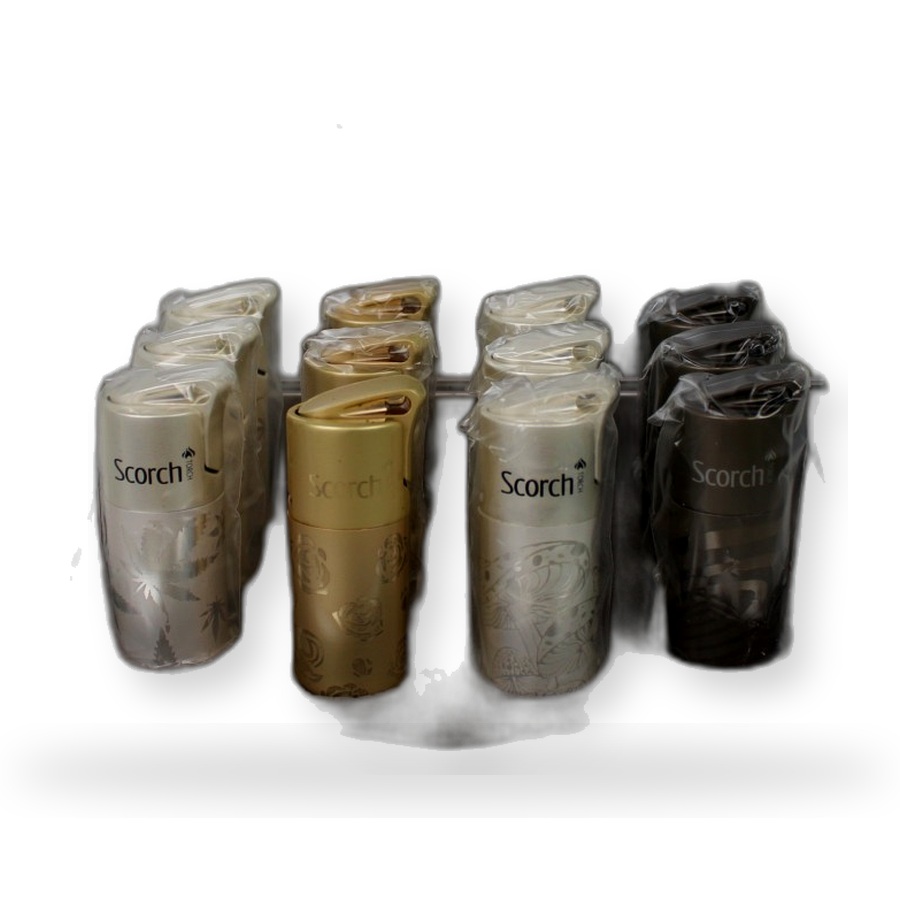 SCORCH TORCH CLIK SINGLE FLAME CIGAR PUNCH DISPLAY 1 FLAME cigar lighter with Display unit