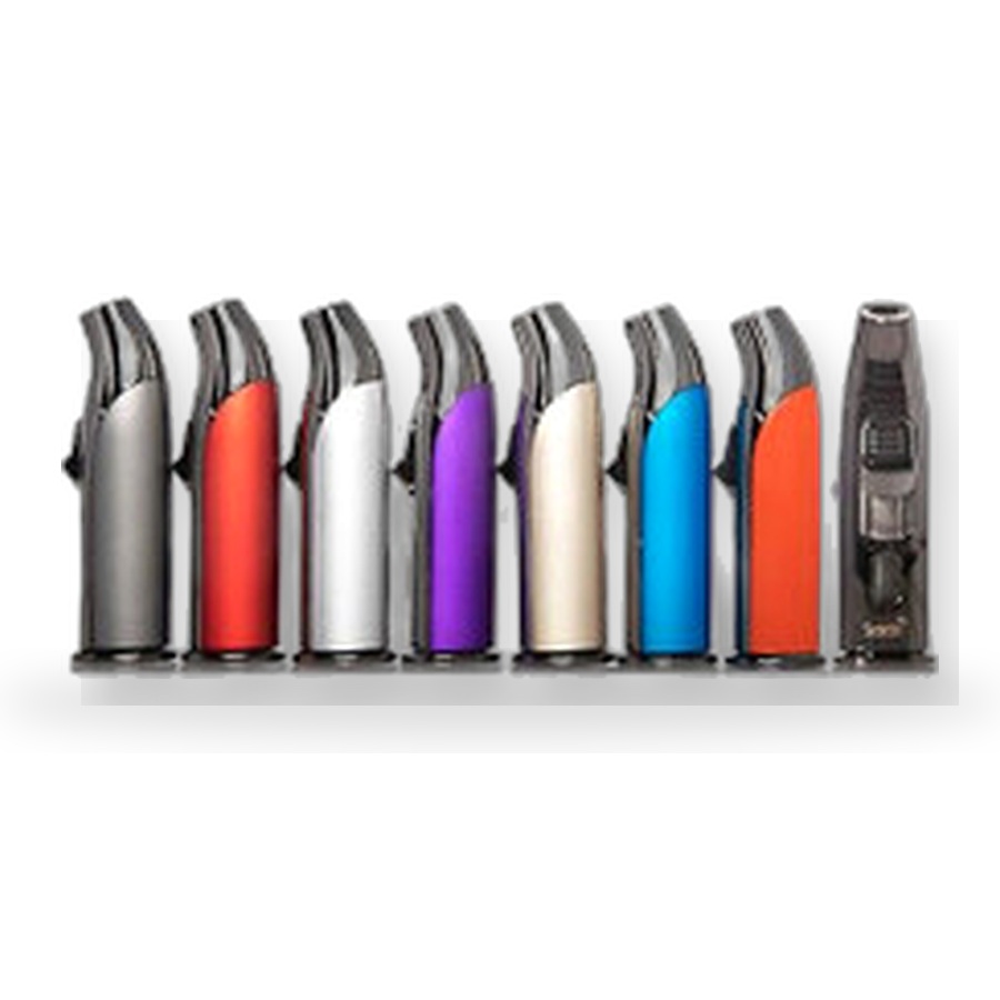 SCORCH TORCH COLORFUL GRIP W/ CIGAR PUNCH DISPLAY cigar lighter with Display unit