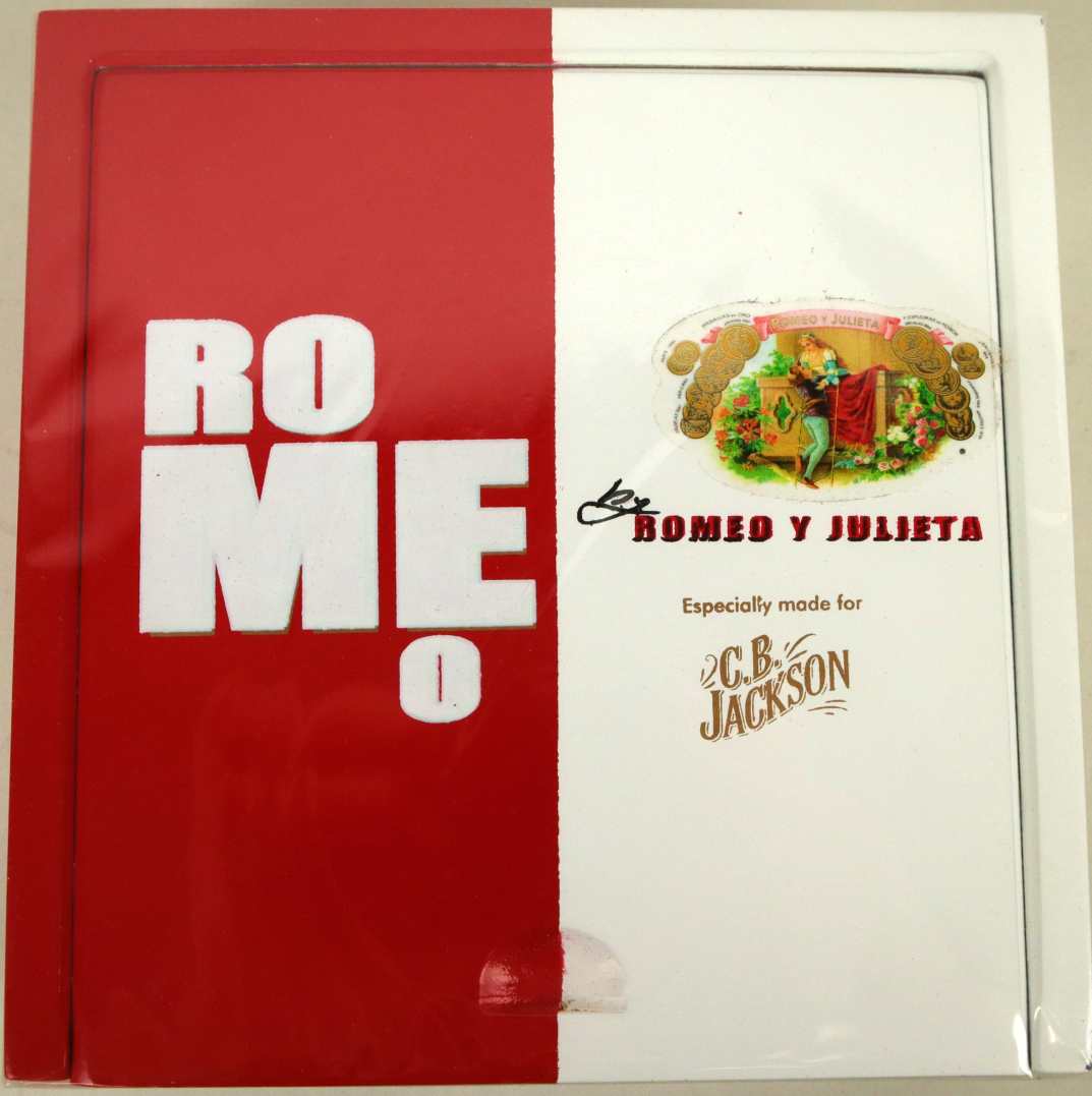 ROMEO BY ROMEO ROBUSTO GLASS TUBO 10/BX premium cigar box with Box of 10, Robusto, Ecuadorian Habano wrapper