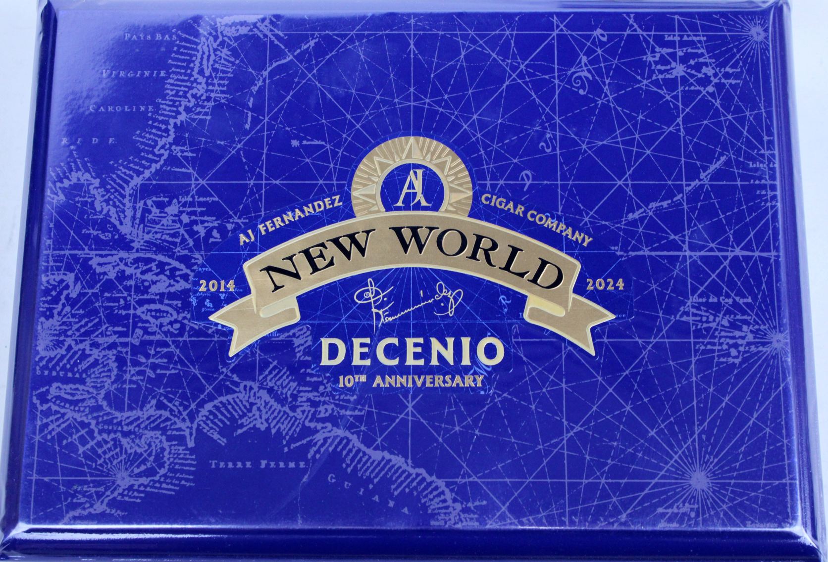 AJ FERNANDEZ NEW WORLD DECENIO GORDO 20/BX premium cigar box with Box of 20, Gordo, Mexican San Andres wrapper